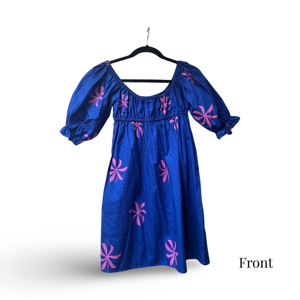 HoloHolo Surf blue dress with pink flowers